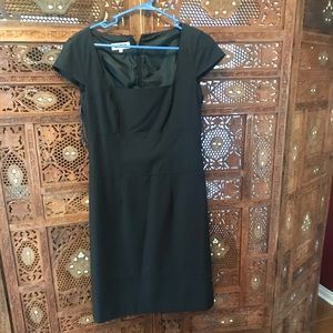 Fitted Cap Sleeve Black Dress